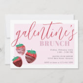 Invitation Fraises de chocolat de la Saint-Galentin (Devant)