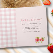 Invitation Fraises de ruban Berry Baby shower doux
