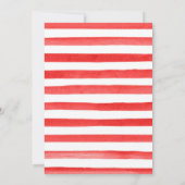 Invitation Fraises et fleurs à l'aquarelle 21e anniversaire (Dos)