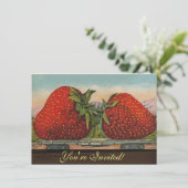 Invitation Fraises Géant Antique Fruit Amusement (Debout devant)