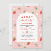 Invitation Fraises mignonnes Un Baby shower doux aux baies (Devant)