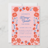 Invitation Fraises, Myrtilles & Fleurs Douces (Devant)