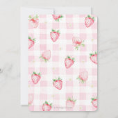 Invitation Fraises rose mignonne Berry Sweet 5e anniversaire (Dos)