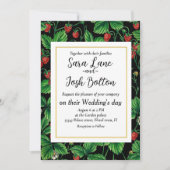 Invitation Fraises sauvages sur le noir (Devant)