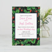 Invitation Fraises sauvages sur le noir (Debout devant)