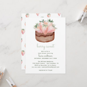 Invitation Fraisette Sucrée Cupcake Baby Shower