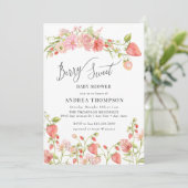 Invitation Framboise | Baby shower d'été (Debout devant)