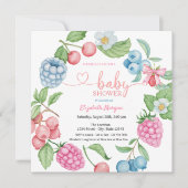 Invitation Framboise de framboise de bleuets Sucrée (Devant)