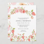 Invitation Framboise | Fête des mariées d'été (Devant / Derrière)