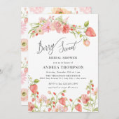 Invitation Framboise | Fête des mariées d'été (Devant / Derrière)