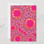 Invitation Framboise Fleurs Modernes Mariage Invite (Dos)