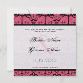 Invitation Framboise sucrée & lustre noir, Save the Date (Dos)