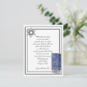 Invitation Frame Argent Bar Mitzvah (Debout devant)