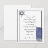 Invitation Frame Argent Bar Mitzvah (Devant / Derrière)