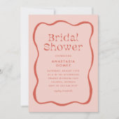 Invitation Frame de combat rétro en Fête des mariées orange (Devant)