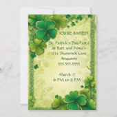 Invitation Frame de noeud shamrock et celtique St. Patrick's (Devant)
