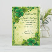 Invitation Frame de noeud shamrock et celtique St. Patrick's  (Debout devant)