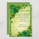 Invitation Frame de noeud shamrock et celtique St. Patrick's  (Devant / Derrière)