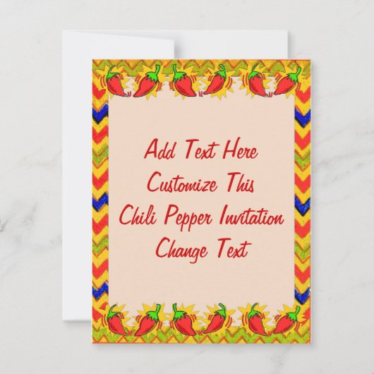 Invitation Frame de poivre chili 2, ajouter du texte (Devant)