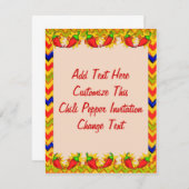 Invitation Frame de poivre chili 2, ajouter du texte (Devant / Derrière)