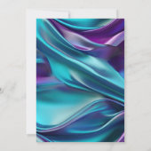 Invitation Frame de soie mauve et bleue (Dos)