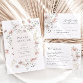 Invitation Frame Fleur sauvage Mariage Enregistrer La Date In