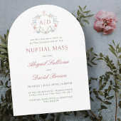 Invitation Frame floral Messe nuptiale Mariage religieux