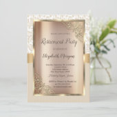 Invitation Frame Or Festif, Damask Stripes Retirement (Debout devant)