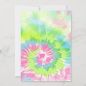 Invitation Frame Or Festif, Vert, Tie Dye Retraite (Dos)