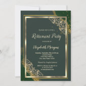 Invitation Frame Or Festive Retraite verte (Devant)