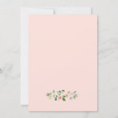 Invitation Frame Or Floral Rose Blushing Mariage élégant (Dos)