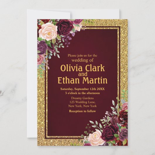 Invitation Frame or rose de Bourgogne (Devant)