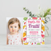 Invitation Frame Photo Deux tti Frutti 2e anniversaire (Debout devant)