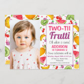 Invitation Frame Photo Deux tti Frutti 2e anniversaire (Devant / Derrière)