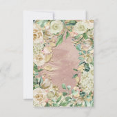 Invitation Frame Rose en marbre de la Monnaie d'or à fleur d' (Dos)