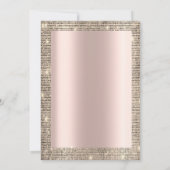 Invitation Frame Sequins Or Festif, Retraite Or Rose I (Dos)