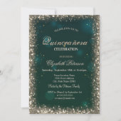 Invitation Frame Vert Quinceañera (Devant)