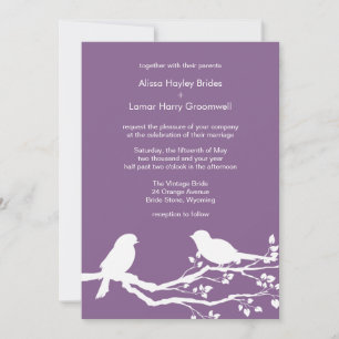 Invitation Français Lilac Spring Motif Mariages personnalisab