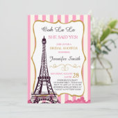 Invitation Français nuptiale de Tour Eiffel de Paris (Debout devant)