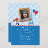 Invitation française de Birtday de photo d'artiste (Devant / Derrière)