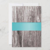 Invitation Frangipani Blanc Classique Blue Beach Mariage (Dos)