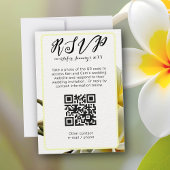 Invitation Frangipani Code QR vertical Mariage RSVP