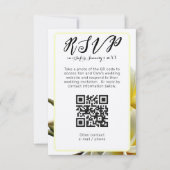 Invitation Frangipani Code QR vertical Mariage RSVP (Devant)