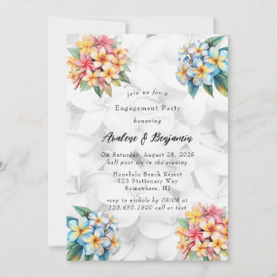 Invitation Frangipani Floral Hawaï