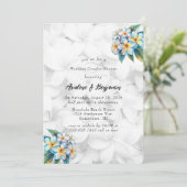 Invitation Frangipani Floral Hawaiian Mariage Couples Douche (Debout devant)
