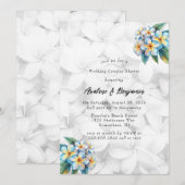 Invitation Frangipani Floral Hawaiian Mariage Couples Douche (Devant / Derrière)