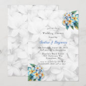 Invitation Frangipani Floral Wedding shower hawaïen (Devant / Derrière)
