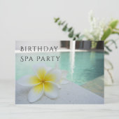 Invitation Frangipani & Pool Journée de Spa pour un Anniversa (Debout devant)