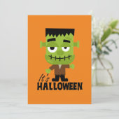 Invitation Frankenstein C'est Halloween (Debout devant)