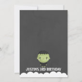 Invitation Frankenstein Halloween Anniversaire Fête Invitatio (Dos)